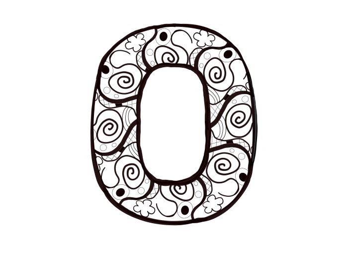 Letter o coloring pages