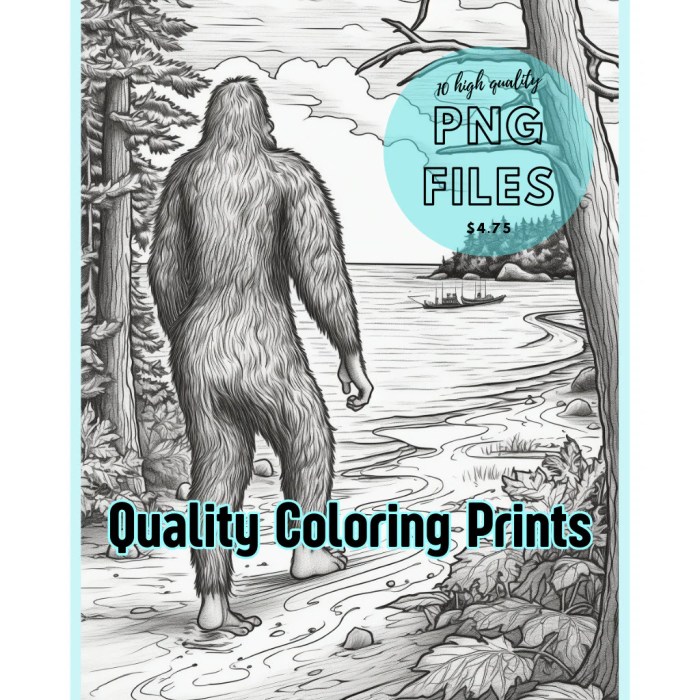 Sasquatch colouring pages