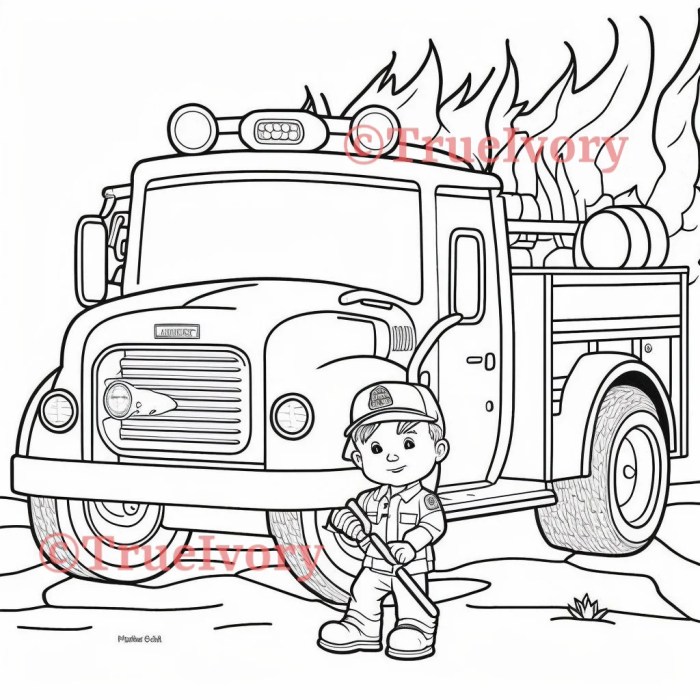 Coloring pages fireman