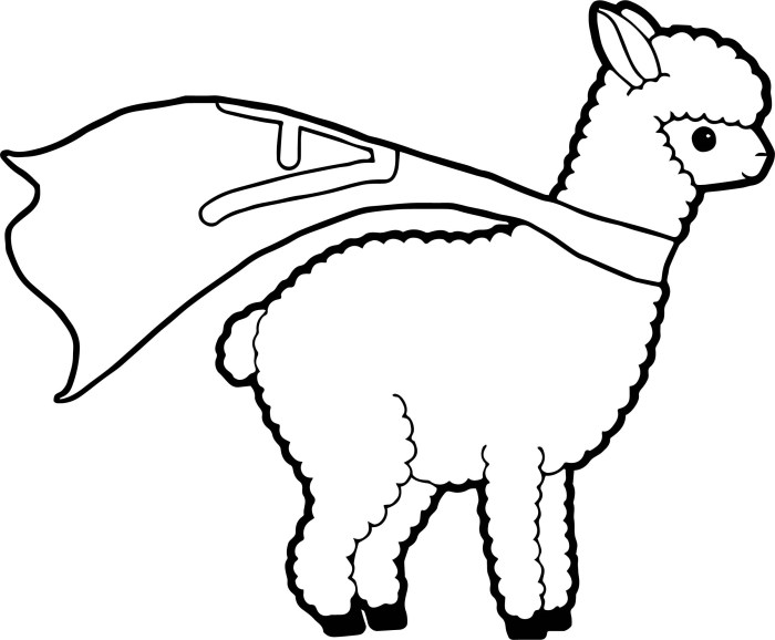 Llama coloring pages