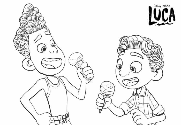 Luca coloring pages