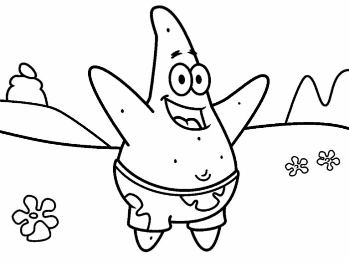 Patrick spongebob coloring pages