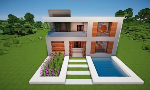 Modern house design in minecraft