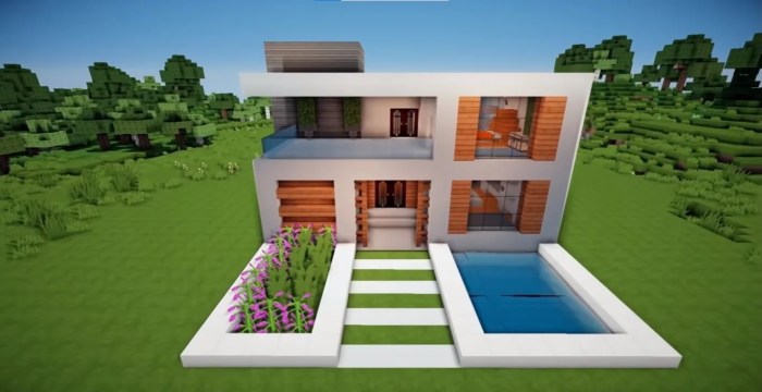 Modern house design in minecraft