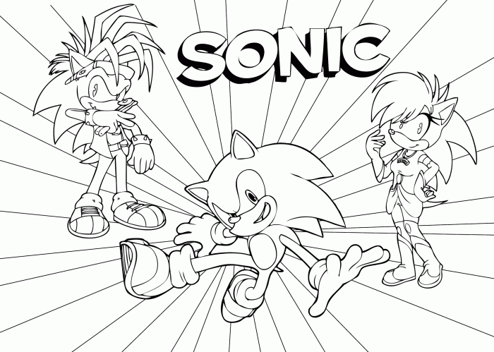 Sonic the hedgehog printable coloring pages