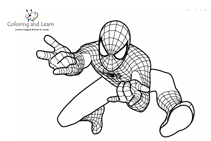 Spiderman coloring pages for free