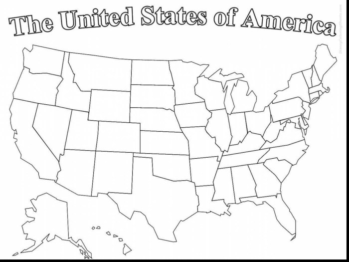 Coloring pages of usa map