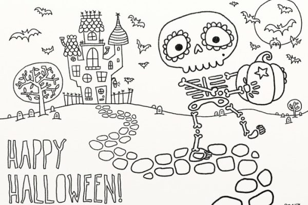 Halloween coloring sheets for kids pdf free