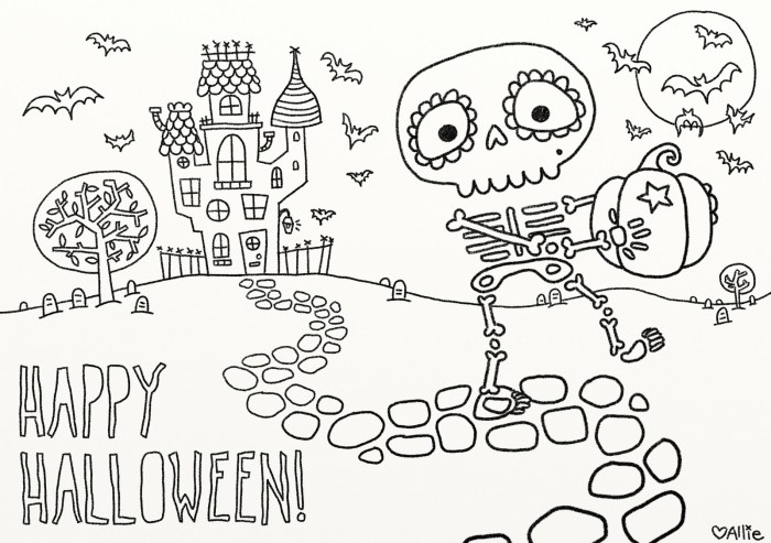 Halloween coloring sheets for kids pdf free