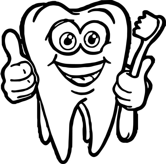 Teeth coloring page