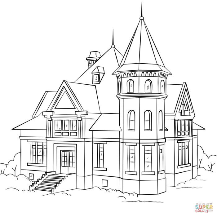 Houses coloring pages