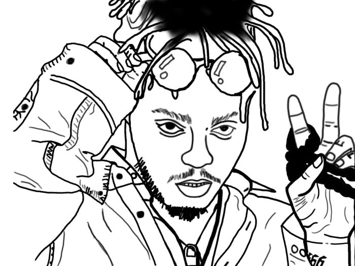 Juice wrld coloring pages