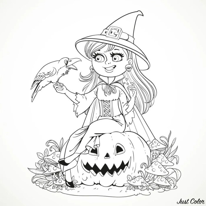 Printable halloween coloring page