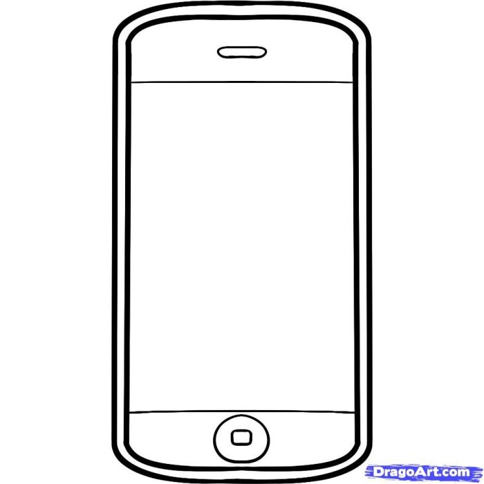 Coloring pages of a phone