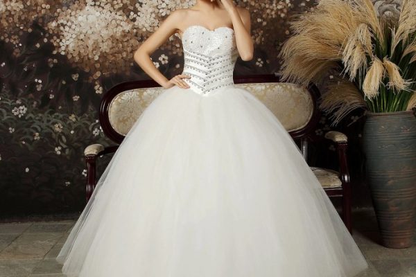 Princess seams wedding dress