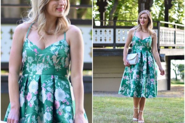 Petite fit and flare dress for wedding guest