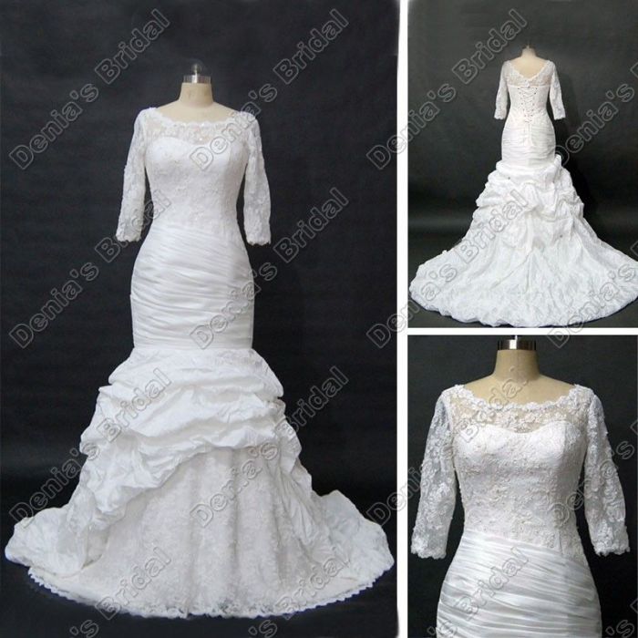 Scoop neck wedding dresses