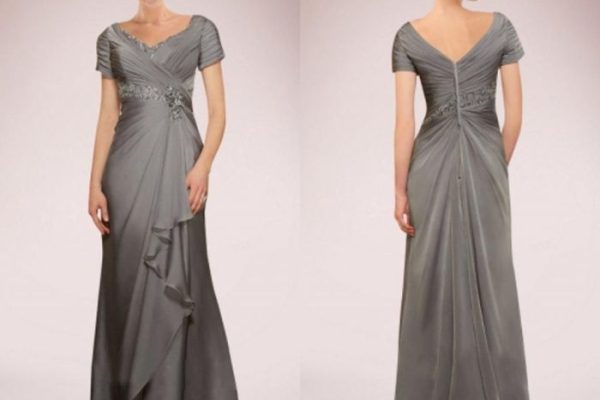 Silver grey wedding dresses