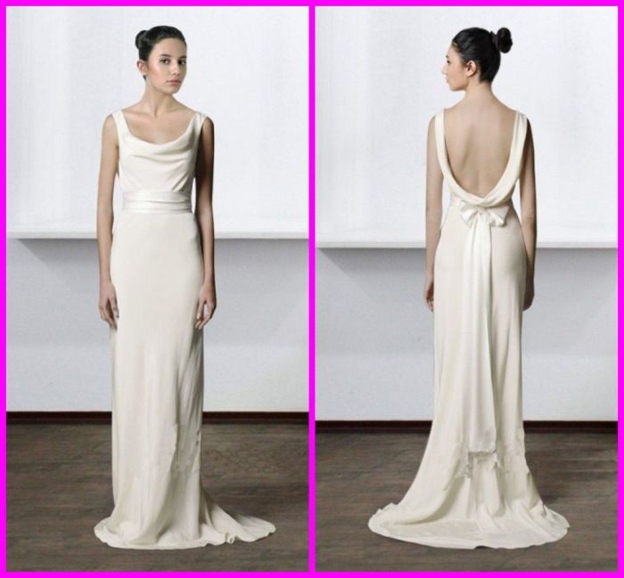 Simple ivory wedding dresses