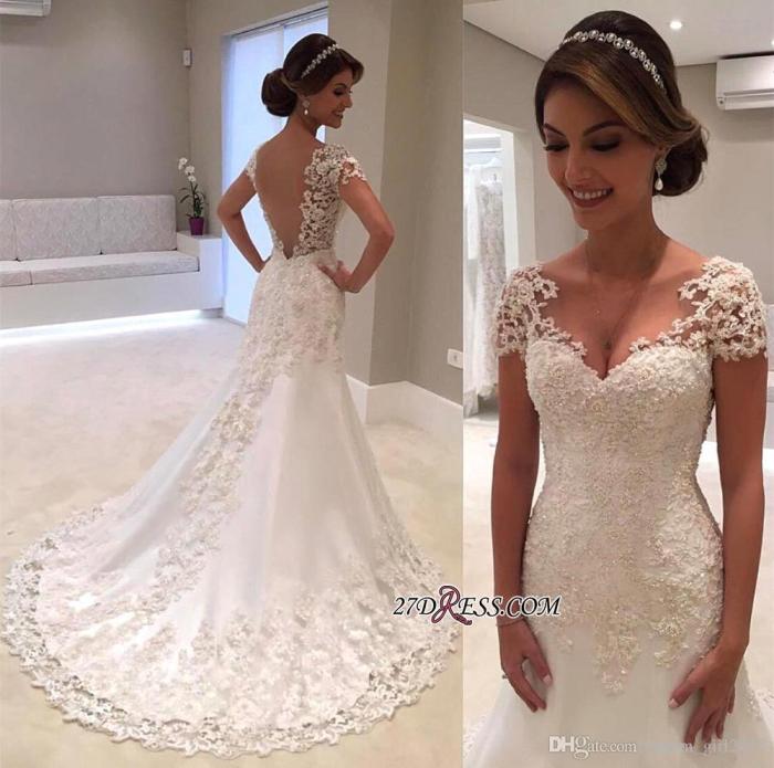 Wedding size dress full lace appliques dropped tulle bodice appliqued rosette separately sweetheart neckline belts waist skirt detail available elista