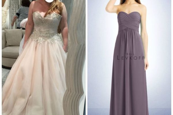 Plus size lilac dress for wedding