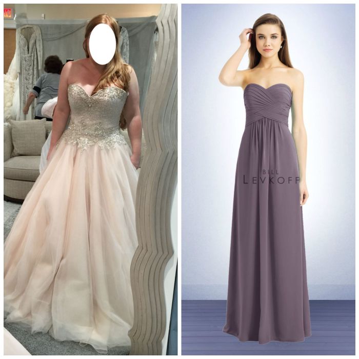 Plus size lilac dress for wedding