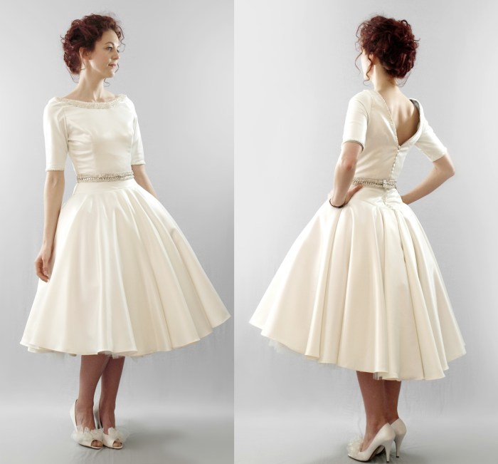 Vintage wedding dresses tea length