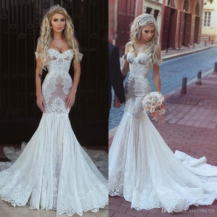 Vintage wedding dress mermaid